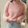 Kobiety swetry owłosie kaszmir kaszmirowy Sweter Kobiety o długim rękawie Kolor Casual Candy Autumn Zime Skocznicy Koreańskie luźne pulloczy