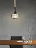 Hanger lampen touw lampbasis E27 eetkamer kantine restaurant coffeeshop metaal ijzer licht hangend