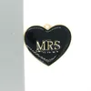 Charms 2pcs Exaggerated Big Hearts Couple Enamel Black White Mr Mrs Lovers Keychain Earring Pendant DIY Jewelry Accessory MakeCharms