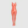 Damskie stroje kąpielowe xckny satynowy błyszcząca jednoczęściowa skóra body bodysuit wysoko rozciągający spandex spandeks otwarty krocze pełne ciało rajstopy unisex zentai