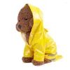 Ropa para perros al aire libre cachorro mascota capa de lluvia S-XL con capucha chaquetas impermeables PU impermeable para perros gatos ropa