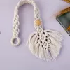 Decorative Figurines 2pcs Handmade Macrame Curtain Tiebacks Weaving Straps Tassels Hanging Ball Decoration Wind Chimes Decorations