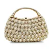 Evening Bags Gold And Sliver Basket Shape Diamond Crystal Clutch Bag Ladiespurse (8760A-GS)