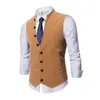 Men's Vests Mens Sleeveless Suit Vest Casual Stand-up Collar With Multi-button Waistcoat