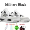 4 Jumpman 4s الرجال في الهواء الطلق الأحذية العسكرية القط الأسود قماش النار الأحمر الرعد الأبيض Oreo j4 الظلام Mocha Hyper Royal إمرأة رجل المدربين