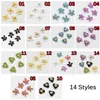 Décorations d'art d'ongle 5 pièces bijoux accessoires breloques bricolage manucure 3D fleurs trois lilas décoration avec perles artificielles