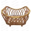 Keepsakes born Pography Props Basket Vintage Rattan Baby Bed Weaving Baskets Wooden Crib for Bebe Po Shoot Po Furniture 230114