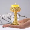 Świeczaste uchwyty na masło Lotos Lotus Kształt Długie światło dla Buddy Cynk Cynk miedziany ręcznie malowany świecznik ZB356