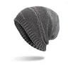 Berets Flecce Beanies Men Winter Warm Hat Women Knitted Ski Hats Ourdoor Gorro Thick Brimless Fur Bonnet Male Cap