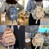 Torby szkolne 2 na 1 Kobiety Mini Back Pack Kawaii plecaki dla nastoletnich dziewcząt wodoodporne nylonowe torba na ramię koreańskie opakowania Travel