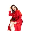 Casual Dresses Womens Red Dress French Skirt Fashion High-end Temperament Banquet