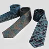 Arco laços de alta qualidade 2023 designers marcas de moda casual 7cm slim para homens gravata paisley listrado com caixa de presente