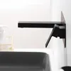 Rubinetti per lavandino del bagno Nascosto tutto in rame nero freddo e rubinetto per lavabo nella presa a muro