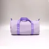 Borsone per bambini Borsone in seersucker per bambini Blu scuro/viola a righe Personalizzato per bambini di dimensioni più piccole per i regali dei bambini Borsa da viaggio per weekender