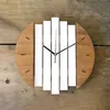 Hooks Rails Xylophone Wood Wall Clock Modern Design Vintage Rustic Shabby Quiet Art Watch Home DecorationHooks