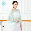 Herrtröjor Kinesiska klassiska dansövningskläder Silk Rynkad transparent elegant modern prestanda fyrkant