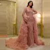 vestido de cristal com contas de tule