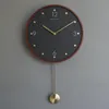 Relojes de pared decoración del hogar sala de estar diseño moderno personalidad silenciosa reloj oscilante creativo decoración de la casa aguja