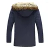 Hommes vers le bas hiver Nice hommes couleur Pure épais chaud mode à capuche loisirs manteau vestes/homme Igh-qualité coton décontracté