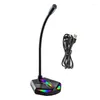 Microphones Adjustable USB Computer Microphone Hifi Plug And Play 360 Degree Pick Up Sound High Fidelity For Video Conference