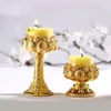 Candle Holders Butter Lamp Holder Lotus Shape Household Long Light For Buddha Zinc Copper Alloy Hand Painted Candlestick ZB356