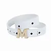 Famous brand fashion letter M buckle men women waist belt designer classic luxury top quality girdle wholesale black white red blue yellow belt for party wedding