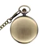 Pocket Watches Fashion Smooth Steampunk Watch Män med FOB Nacklace Chain Silver Quartz Mens Womens Gift Reloj de Bolsillo