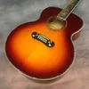43 "12 String J200 Serie Cherry Red lacado All Abalone Shell Set Acoustic Guitar