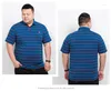 Herrpolos plus storlek 10xl 8xl 6xl 5xl 4xl Summer Men randiga poloshirts 95% bomullsband varumärke Klädmanens slitage Kort ärm