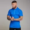 Polo's merk poloshirt voor heren casual mode solide kleur korte mouw hoge kwaliteit slanke fitness slijtage katoen