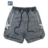 Herr shorts stjärna broderad denim designer män baggy mens sommar jean shortsmens drak22