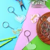 Keychains 90Pcs Acrylic Discs Clear Heart Keychain Blanks Charms Colourful Tassel Key Ring 32CF