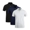 Men's Polos Pionner Camp 3-pack Men Polo Shirt White Black Business & Casual Solid Male Short Sleeve Breathable