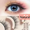 False Eyelashes 3D 5 Pairs Faux Mink Hair Criss Cross Handmade Natural Long Extension For Makeup School Wear