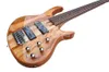 Guitare basse électrique Lvybest 6 cordes avec dessus de motif de carte de matériel chromé fournir un service personnalisé