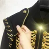 Ternos masculinos Blazers Gold Thread Blazer Slim Fit Jacket Singer Coat Personality Stage Suit Men Artistas de festa Casual Drama traje