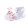 First Walkers Buty dziecięce księżniczka Big Bow Floral Soft Siled Anti-Slip Girl Crib Footwear 0-12m