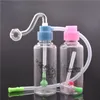 Protable 10mm female Mini Glass Bong Oil Rig Glass Bubbler Inline Donut Oil Rig Percolator Glass Water Pipe