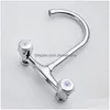 Kitchen Faucets Shai Wall Mounted Faucet Mixers Sink Tap 360 Degree Swivel Flexible Hose Double Holes T200424 Drop Delivery Home Gar Dhf7N