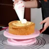 Bakningsverktyg 1 PCS Cake Plate Rotating Anti-Scid Plastic Stand Kitchen Diy Pastry Decorating Rotary Table Accessories