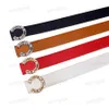 Women's Fashion New Product Design Letter Buckle Pearl Inlaid Matching Multi-color Double-sided with Colorful Casual Jeans Dress Belt Width 3.3cm