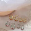 Boucles d'oreilles créoles Rongho Vintage métal goutte d'eau pour femmes Hiphop Bijoux or cercle boucle d'oreille femme Brincos Punk Bijoux