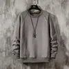 Men's Hoodies O-neck Men Casual Sweatshirt Size M-5XL Solid Color Long Sleeve Shirt Man Autumn Spring Pullovers