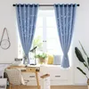 Curtain DIDIHOU 150x200cm Double Layers Hollowing Curtains Blackout For Punching High Shading Living Room Window