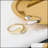 Bant Yüzük Koreli Narin Kare Kübik Zirkon Yüzüğü Kadınlar için Mikro Döşemeli Açık Ayarlanabilir Moda Mücevher Hediyeleri Dalgalanma Dhgli