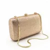 Evening Bags XIYUAN BRAND Women Party Gold/champagne Messenger Crossbody Chains Hasp Bag Cell Phone Pocket Pochette Wallet