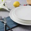 Plates Creative Steak Plate Pure White Western Square Home Ceramic Flat Heart Dish El Western-style Tableware Dinner