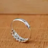 Cluster Rings FNJ 925 Silver Marcasite Ring Original Pure S925 Sterling for Women Jewelry Open Justerbar storlek