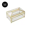 Tissue Boxes European Creative Glass Box Simple Living Room Household Nordic Light Napkin Tray Decor