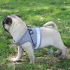 Colliers pour chiens Harnais respirant doux réglable Gilet en maille de polyester pour chat Pet Chest Reflector Strap Laash